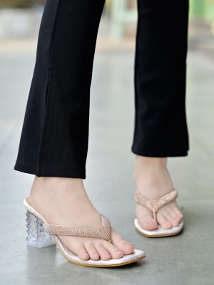 Stylestry Women Gold Heels