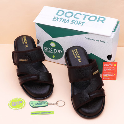 DOCTOR EXTRA SOFT Memory Foam Sandals Ortho Care Orthopedic Diabetic Comfort Doctor Soft Men Casual(Brown , 6)