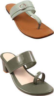 Goraiya Women Flats(Green, Green , 6)