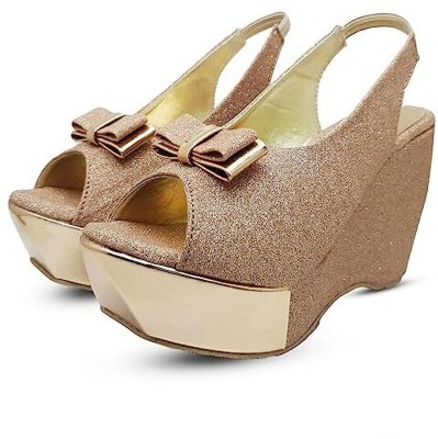 MONAQI Women Wedges(Natural , 6)