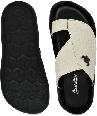 Real Bliss Men Sandals(White , 8)