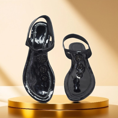 Dream Makers Women Flats(Black , 6)