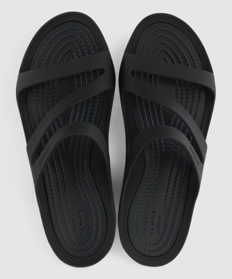 CROCS Swiftwater Sandal W Women Flats(Black , 2)