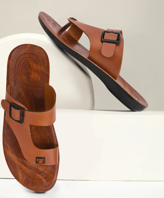 Pu-Pine Chappal Trending Stylish Slipper Flipflop Men Sandals(Tan , 9)