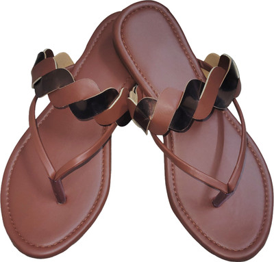 XiZUii Women Flats(Brown , 4)