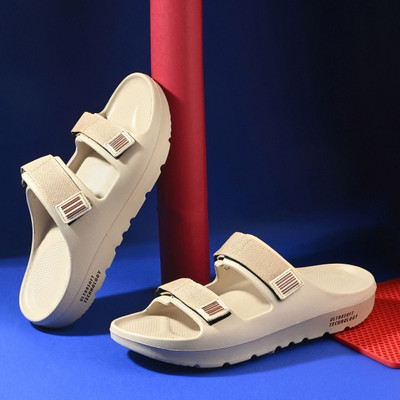 ATHREE Men Sports Sandals(Beige , 9)