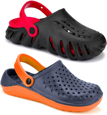 Camfoot Men Sandals(Red, Orange , 6)