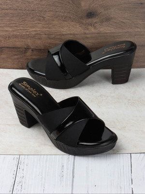 SIMPLEX Women Heels(Black , 3)