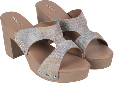 MOCHI Women Heels(Beige , 6)