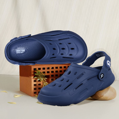 DOCTOR EXTRA SOFT Men Sandals(Navy , 6)