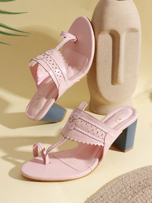 PLANET WALK Women Heels(Pink , 3)