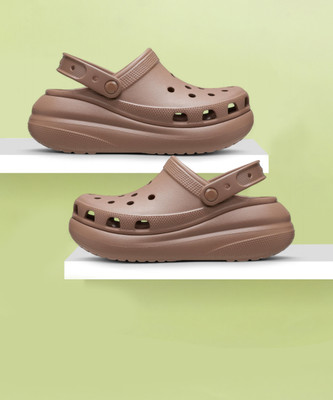 CROCS Classic Crush Women Clogs(Brown , 5 UK/India)