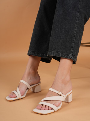 Mast & Harbour Women Heels(Off White , 6)