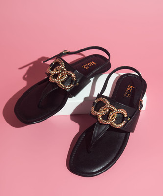 Inc.5 Women Flats(Black , 3)