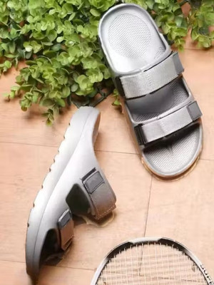 BOKZZON Men Sandals(Grey , 6)