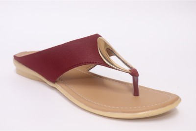 AKIKO Women Flats(Maroon , 8)