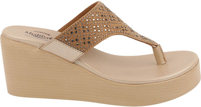 MEDIFEET Women Wedges(Beige , 5)