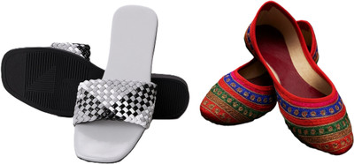 Dualstep Women Flats(Multicolor, Grey , 5)