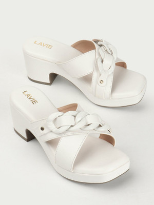 LAVIE Women Heels(White , 8)