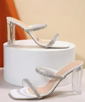 UMME HOUSE Women Heels(White , 4)