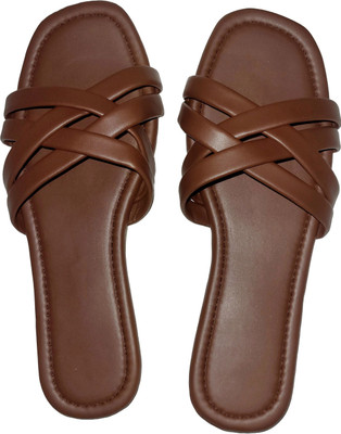 XiZUii Women Flats(Brown , 6)