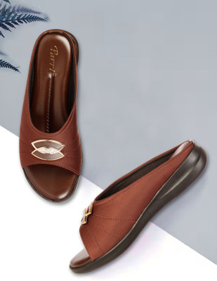 SMR FASHION Women Flats(Brown , 9)