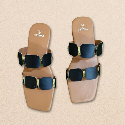 VEYONA Women Flats(Blue , 6)