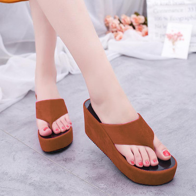 Gloglamp Women Wedges(Brown , 7)