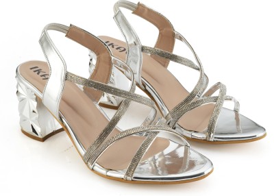 IKAGI Women Flats(Silver , 8)