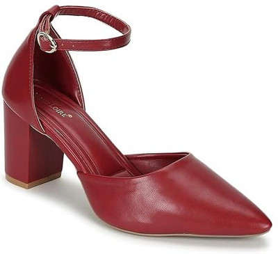 Marc Loire Women Heels(Maroon , 3)
