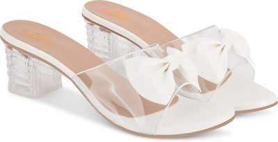 SHIPEE Women Heels(White , 6)