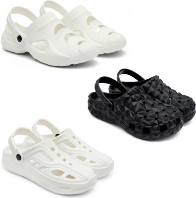 Golf Men Clogs(White, Black, White , 8)