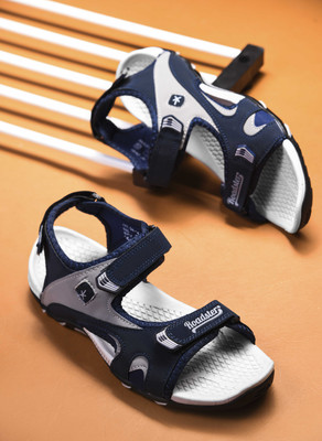 Roadster Men Sports Sandals(Grey, Navy , 8)