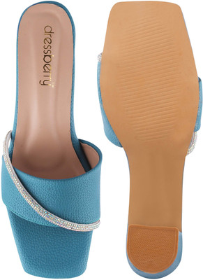 Dressberry Women Heels(Blue , 8)