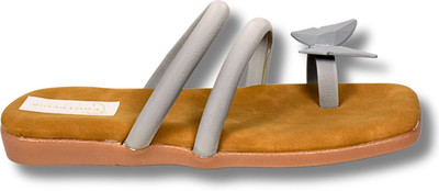 footpedia Women Flats(Grey, Beige , 8)