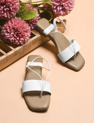 TRYME Women Flats(White , 7)