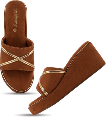Dressberry Women Heels(Brown , 7)