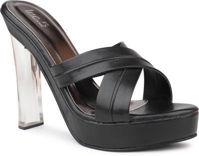 Inc.5 Women Heels(Black , 5)