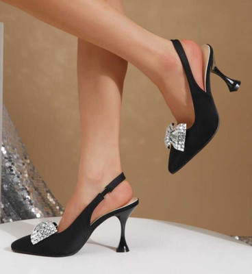 Seldofit Women Heels(Black , 4)