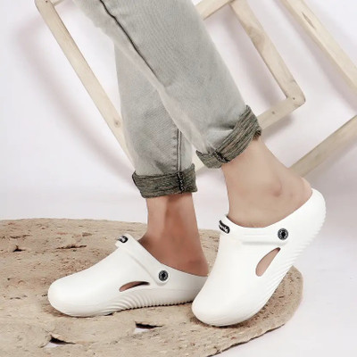 Superaj Men Sandals(White , 8)