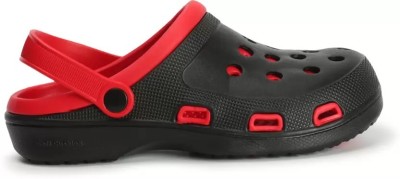 Fabbmate Men Clogs(Black, Red , 9)