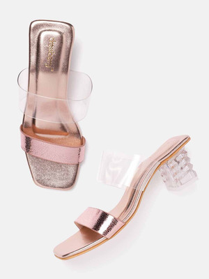 Dressberry Women Heels(Gold , 3)