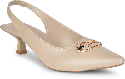 Bata Women Heels(White , 6)