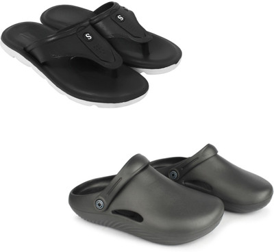 Vomoya Men Sandals(Black, Black , 7)