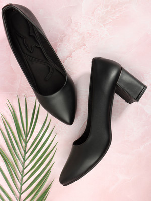 TRIKSY Women Heels(Black , 5)
