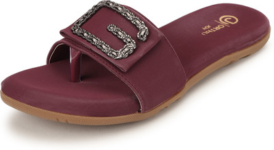 ORTHO JOY Women Flats(Maroon , 3)