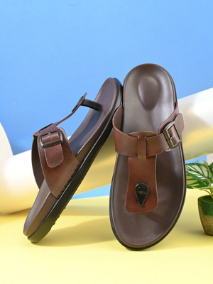 BIZORA Men Sandals(Brown , 6)