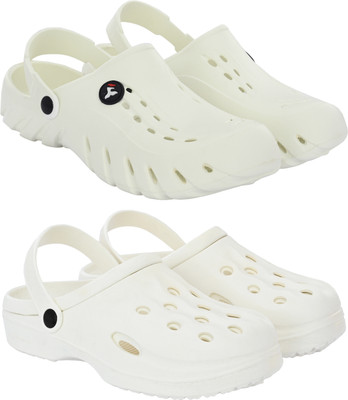 Birde Pack of 2 Men Sandals(White , 10)