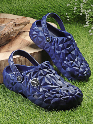 asian Men Clogs(Navy , 8)