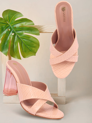 Divastri PT-S-05 Lightweight Comfort Summer Trendy Premium Stylish Party disigin Women Heels(Pink , 5)